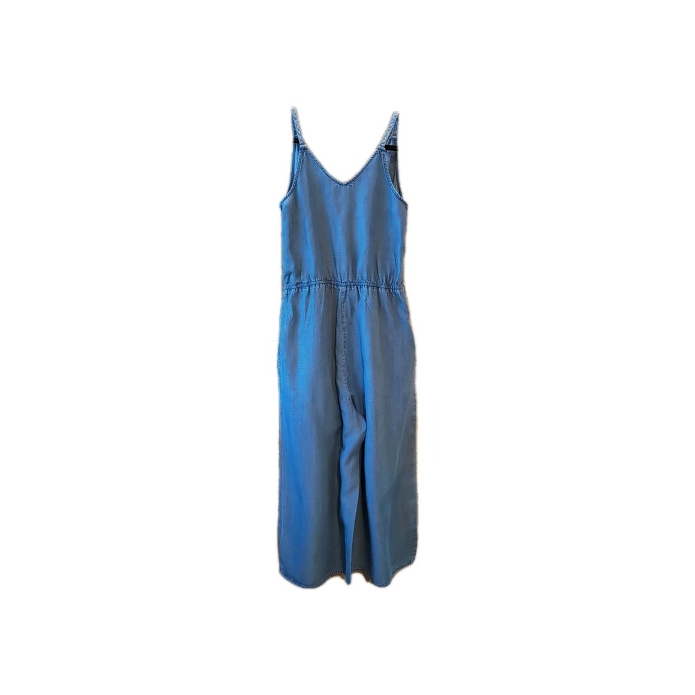 A New Day Women's Pantsuit Size‎ XS Side Pockets Missing Belt 100% Lyocell Denim - Picture 2 of 5